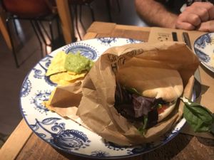 Vegan and solidary burger at Soul Kitchen in Avila