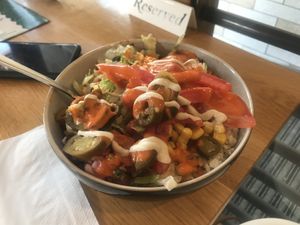 Super tasty health bowl. at Ahimsa The Vegan Cafe in North West London