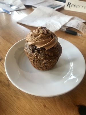 Almond muffin  at Ahimsa The Vegan Cafe in North West London