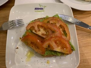Avocado toast at Ahimsa The Vegan Cafe in North West London