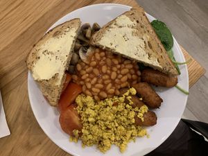 Full english at Ahimsa The Vegan Cafe in North West London
