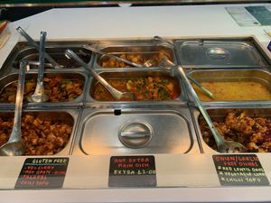 Mains for build your own bowls   at Ahimsa The Vegan Cafe in North West London