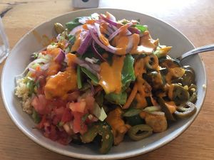   at Ahimsa The Vegan Cafe in North West London