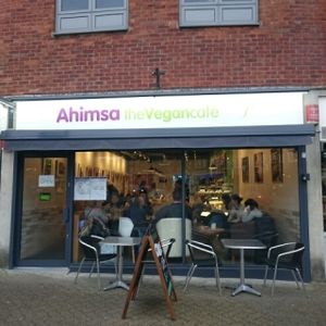 ahimsa shop front  at Ahimsa The Vegan Cafe in North West London