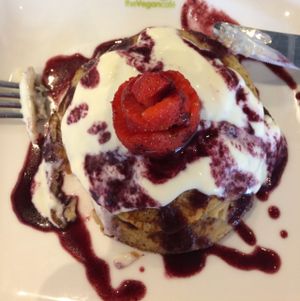 pancakes  at Ahimsa The Vegan Cafe in North West London