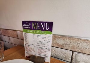 menu at Ahimsa The Vegan Cafe in North West London
