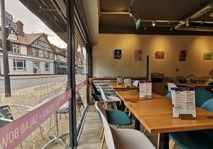 interior at Ahimsa The Vegan Cafe in North West London