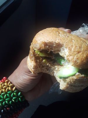 Jackfruit burger ?✔✔✔ at Nanni Juice Bar in Brooklyn