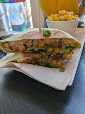 Grilled chik'n pesto wrap at Woodhouse in Columbus