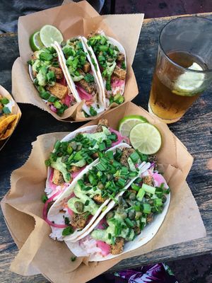 “Fish” tacos ! at Woodhouse in Columbus