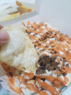 Overloaded nachos are indeed overloaded at Vedge Health Hub in Bacolod Negros Occidental