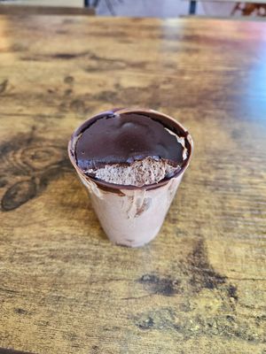 Chocolate Cremy (almond based) at Nesmon Cafe in Sherman Oaks