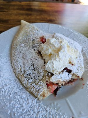 Strawberry vegan crepe at Nesmon Cafe in Sherman Oaks