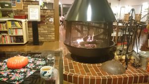 The dining room at Sakuya Guesthouse in Fujikawaguchiko