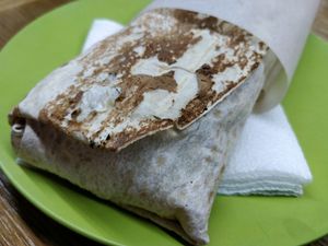 tsar falafel wrap at Falafel Guru in Moscow