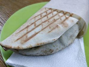 greek falafel wrap at Falafel Guru in Moscow