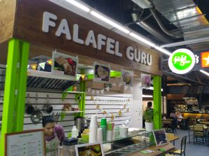 View of cafe at Falafel Guru in Moscow