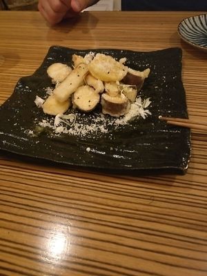 fritters at Slow Luck Vegetable Bal in Kanazawa