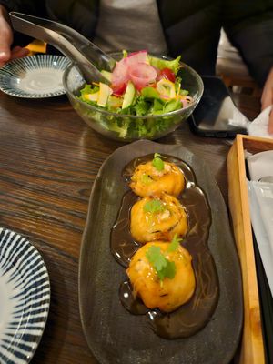 טופו ברוטב ג'ינג'ר. טעים מאוד, מפתיע מאוד! at Slow Luck Vegetable Bal in Kanazawa