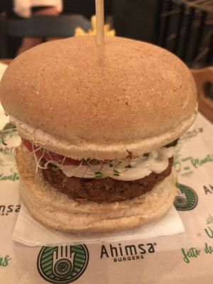   at Ahimsa Burgers in Florianopolis