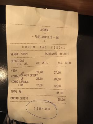   at Ahimsa Burgers in Florianopolis