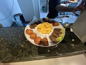 Falafel Platter  at Ahimsa Burgers in Florianopolis