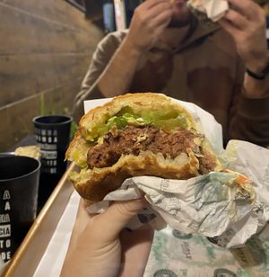   at Ahimsa Burgers in Florianopolis