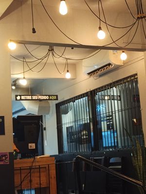 Practical set up to order, no disc. W/ server at Ahimsa Burgers in Florianopolis