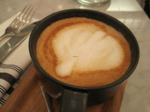 Excellent and affordable café latte. at LOV - McGill in Montreal