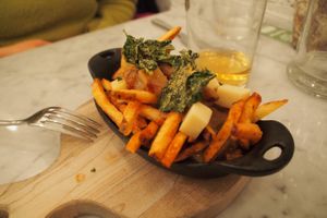 Vegan poutine at LOV - McGill in Montreal