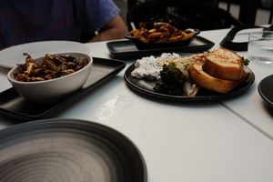 Brussels, kimchi fries, ricotta   at LOV - McGill in Montreal