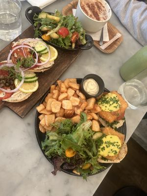 lux bagel + benedict  at LOV - McGill in Montreal