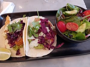 Fish tacos at LOV - McGill in Montreal