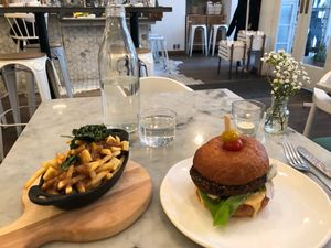 Big LOV Burger and Poutine at LOV - McGill in Montreal