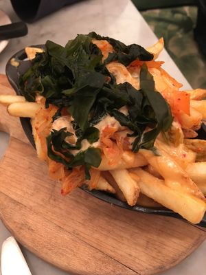 Kimchi fries - a must try at LOV - McGill in Montreal