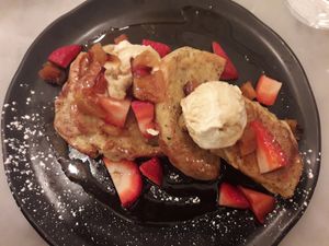 Delicious French toast!! at LOV - McGill in Montreal