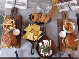 Burgers amazing! Chilli is out of this world delicious!! at LOV - McGill in Montreal