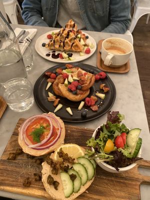 Brunch menu - Waffles, French toast & Bagel at LOV - McGill in Montreal