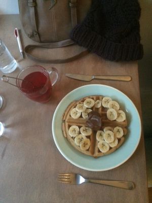 Vegan Nutella and banana.  at Brunchroom in Amsterdam