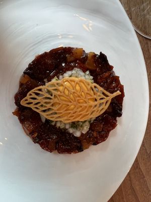 Watermelon tartare  at Avelo in Toronto