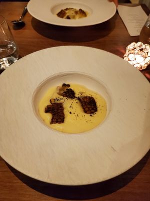 Foamed corn!! Is this the best corn ever or what!? at Avelo in Toronto