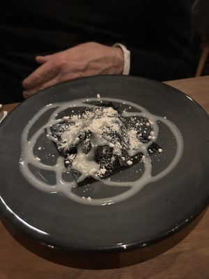 Dessert, nectarine  at Avelo in Toronto