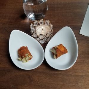 Jicama & sweet potato amuse at Avelo in Toronto