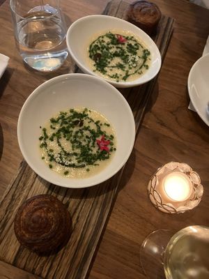 First Course. The roll was amazing! at Avelo in Toronto