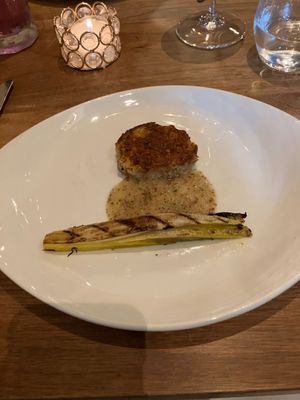 Cauliflower mushroom, endive, mustard at Avelo in Toronto