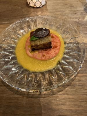 Tomato, sourdough, olives at Avelo in Toronto