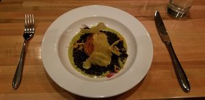 Beluga lentils at Avelo in Toronto