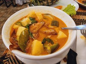 Duck Red curry at Vegan Heaven in Chiang Mai
