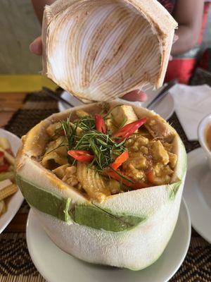 Hor Mok in Coconut  at Vegan Heaven in Chiang Mai
