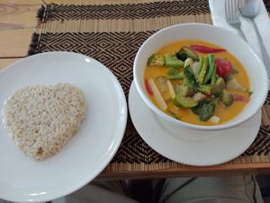 Red curry at Vegan Heaven in Chiang Mai